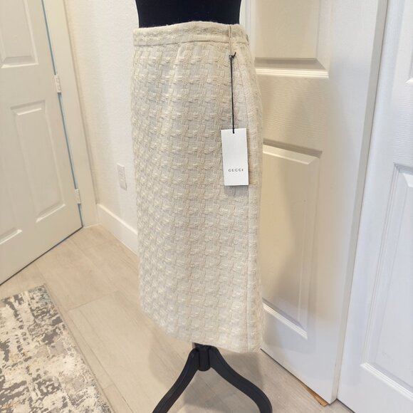 Gucci Pied De Poule Tweed Skirt - Picture 3 of 6